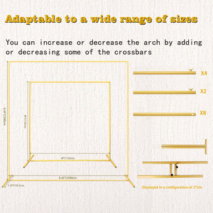 Support d'arche de <span class=keywords><strong>mariage</strong></span> en métal carré, montage sans outil, pour décoration d'événements, support de fleurs, vente en gros - Product Image 2