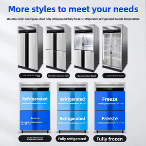 Frigo commerciale con Display raffreddato ad aria per frigorifero in acciaio inox a 2 porte per cucina attraente - Product Image 2