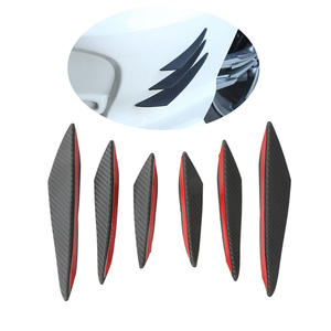 Cuchillo de aire de fibra de carbono de 6 piezas para modificación de coche, barra frontal pequeña perturbadora General, nuevo para parachoques rodeados de automóviles - Product Image 1