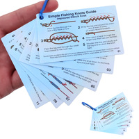 Instrucciones para Atar Nudos de Pesca con Mosca, Guía para Principiantes, Tarjeta de Guía de Nudos de Pesca, Anzuelos, Accesorios para Pesca con Señuelos