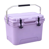 Glacière rotomoulée 20QT avec logo personnalisé, glacière en LLDPE avec paroi épaisse en PU et protection UV pour le camping