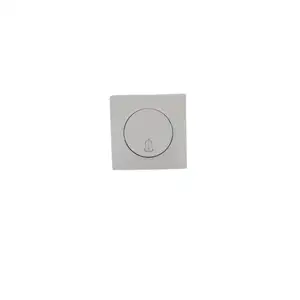 Interruptores de botón de pared 220V Tablero de latón Ventana eléctrica de vidrio Llave de lujo con luz 2 vías Metal Moderno 1 2 Gang 4X4 Panel de interruptores