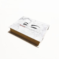 Boîte à cils en carton robuste et écologique avec impression de logo personnalisée en feuille métallique et structure solide