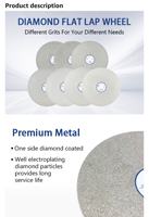 Disque abrasif de polissage pour bijoux OEM, roue à plat diamantée Gree GR001 de 300 mm, épaisseur 1,0 mm, grain moyen, vente en gros d'usine 80~3000