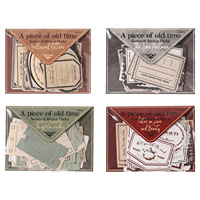 30 autocollants par paquet, série Papier d'Autre Temps, décorations de scrapbooking de style rétro