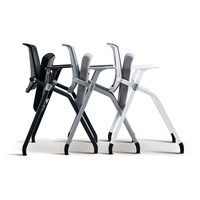 Chaise empilable de style moderne pour bureau à domicile chaises de salle d'entraînement à pied fixe et à dossier mobile pour étudiants