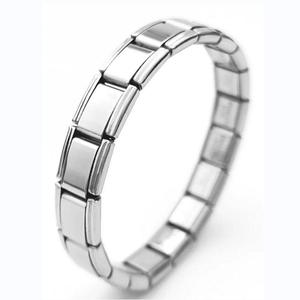 Bracelets à breloques italiens en acier inoxydable doré, bracelets personnalisés en gros, bracelets à effet 3D - Product Image 4