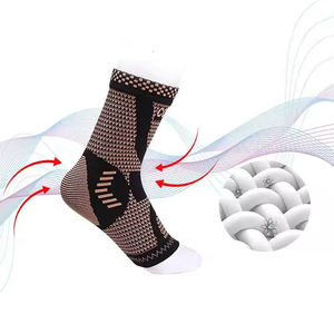 Manchon de compression professionnel infusé au cuivre pour fasciite plantaire, soutien de la cheville, chaussette de récupération pour le fitness et le soulagement de la douleur - Product Image 2