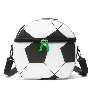 Thermal Football Design Lunch Bag Insulated Cans Cooler Box Picnic Bag