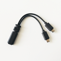 Câble de chargeur Micro USB femelle vers mâle 2 en 1 OEM Android V8, câbles Micro USB courts