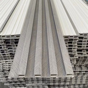 Panneau mural <span class=keywords><strong>d</strong></span>écoratif <span class=keywords><strong>intérieur</strong></span> <span class=keywords><strong>en</strong></span> composite bois-plastique (WPC) rainuré 3D, taille personnalisée, alternative au bois, pour la <span class=keywords><strong>d</strong></span>écoration intérieure - Product Image 5