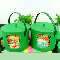 Caja de papel impresa con logotipo de Año Nuevo chino personalizado, laminación mate en relieve, revestimiento UV, cesto de maleta, caja de regalo, cinta de embalaje