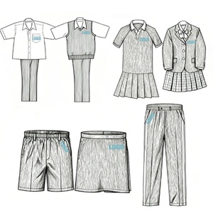 ZZB カスタム識別学校制服 ジャケット パンツ 半袖シャツ ジャケット ショートパンツ スカート カスタム学校制服 - Product Image 1