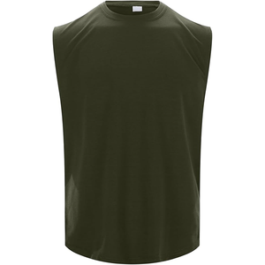 Venta caliente 2025 Camiseta atlética para hombre Mezcla de algodón Premium Entrenamiento de gimnasio Diseño sin mangas - Product Image 1