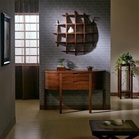 Étagère flottante murale en bois rustique, vitrine de présentation, étagère ronde pour livres et objets