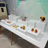 Couvre-plat rectangulaire noir en acrylique résistant à la chaleur pour buffet, avec support élévateur et fonction de maintien au chaud