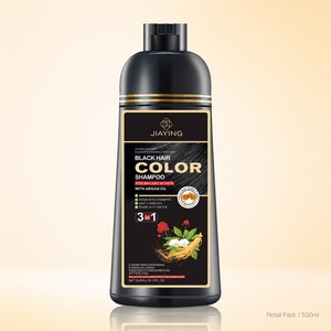 Shampoo colorant capillaire à l'huile d'argan OEM 500ml, crème colorante pour cheveux noirs, naturelle, à base de plantes, permanente, rapide, pour salon et maison, sans ammoniaque - Product Image 5