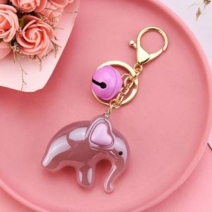 Cute Acrylic Gradient Elephant Keychain Colored Rhinestones Keyrings Pendant Women Men <b>Bag</b> Car Charms Key Ring <b>Gifts</b> - Product Image 4