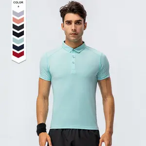 Athletic Apparel Boy's T-shirts Quick Dry Gym Sports Wear T-shirt Casual Ice Silk Men's Polo T-shirts