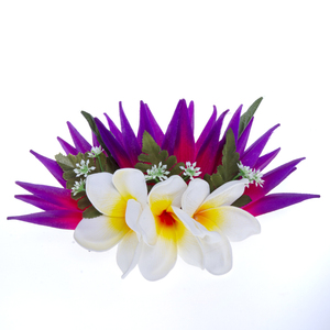 Ventes Flash : Pince à <span class=keywords><strong>Cheveux</strong></span> Femme Kailin KN-hc004m en Tissu Multicolore, Fleur de Plumeria Hawaïenne Artificielle en Soie et Mousse, pour Fête - Product Image 5