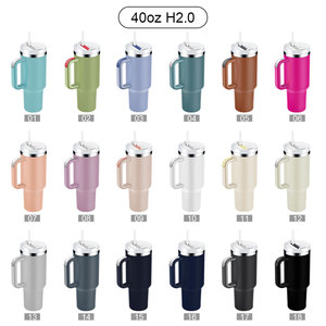 OEM 40Oz Rhinestone Stainless Steel Tumbler Handle Lid <b>Straw</b> for Thermal Insulation LED Temperature Display 6-12 Hours - Product Image 1