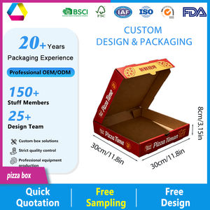 Cajas para <span class=keywords><strong>Pizza</strong></span> de 6, 10, 12, 14, 15, 16, 18 y 24 Pulgadas, Caja de Entrega de <span class=keywords><strong>Pizza</strong></span> Personalizada, Caja de <span class=keywords><strong>Pizza</strong></span> de Cartón Corrugado con Impresión a Color, Suministro de Fábrica - Product Image 2