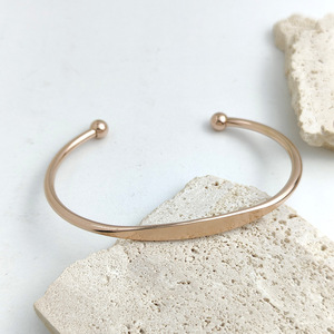 Luxury Geometric Open-Design Gold Plated Stainless Steel Cuffs Fashionable Trendy Unisex Office Anniversary Gifting <b>Bangles</b> - Product Image 6
