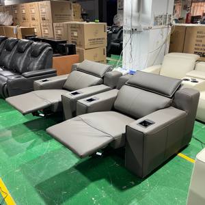 <span class=keywords><strong>Fauteuil</strong></span> inclinable électrique moderne en cuir, très vendu, avec appui-tête réglable et chargeur USB <span class=keywords><strong>pour</strong></span> salon, villa, sous-sol - Product Image 2