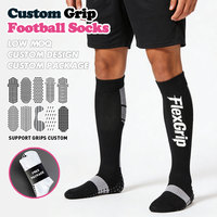 Chaussettes de football antidérapantes FlexGrip Free Package, chaussettes de football à haute adhérence, chaussettes tricotées avec logo personnalisé, antidérapantes pour l'entraînement sportif