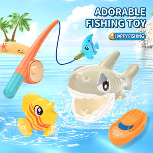 Juego de agua para <span class=keywords><strong>playa</strong></span>, baño de bebé, juguetes de pesca, <span class=keywords><strong>bañera</strong></span> divertida, novedad, juego de baño de tiburón de mano, juguete para niños - Product Image 2