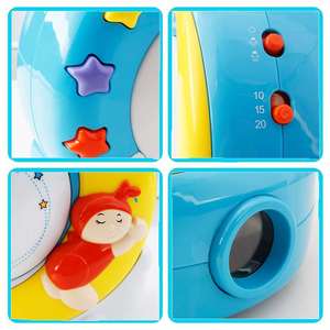 Детская проекционная Колыбельная музыкальная игрушка-2 в 1 мультяшный проектор ночник с успокаивающей природой - Product Image 3