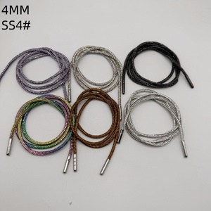 Nhà Máy Bán buôn khác nhau đầy màu sắc Bling kim cương dây thừng dây DIY <span class=keywords><strong>Rhinestone</strong></span> dây giày long lanh vẽ chuỗi trang trí dây giày - Product Image 3