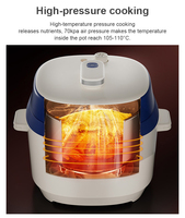 Cuisinière électrique à pression multifonctionnelle numérique intelligente HY, économique, 5 L, avec revêtement en aluminium antiadhésif