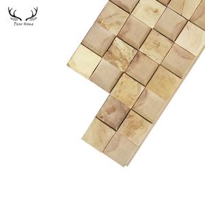 Paneles de madera 3D Pared Interior Decoración interior Mosaicos desiguales Panel de pared de madera maciza - Product Image 3