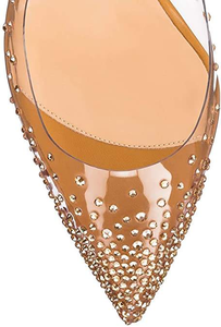 Women's Crystal-adorned Transparent Pointed-toe High-heeled <b>Shoes</b> with Transparent Crystal Soles High-heeled <b>Shoes</b> Sexy Pumps - Product Image 4