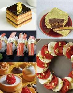 Scaglie d'Oro 24K per Decorazione Piatti e Torte, 2g, Vendita all'Ingrosso, Strumenti per Chef e Decorazione Dolciaria Chenghi - Product Image 6