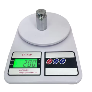 SF-400 디지털 LCD 디스플레이 5kg/10kg 1g 배터리 작동 녹색 백라이트 미끄럼 방지 플랫폼 주방 식품 저울 - Product Image 1