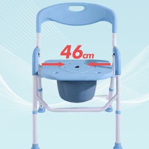 Silla plegable para ducha e inodoro Kangrui de 46 cm antideslizante para ancianos, embarazadas y personas con discapacidad, equipo de seguridad para el baño - Product Image 1