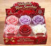 Peluche Vaseline Rose Squishy Saint-Valentin, jouet à remontée lente style boulette vapeur, boîte surprise, boîte de présentation, cadeau Saint-Valentin