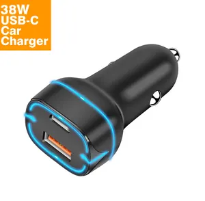 2024 caricabatteria per auto PD 18w 20w adattatore oem dual usb type-c QC3.0 veloce caricatore per auto usb c veloce usb per iphone