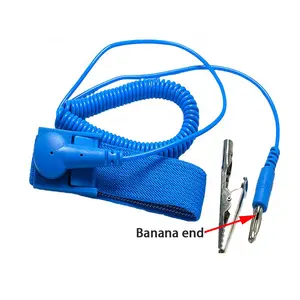 Static Protection Adjustable Grounding Wrist Strap With Banana Plug Antistatic ESD Wristband Strap