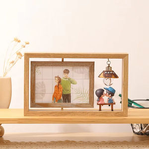Factory Direct Sales Custom Size Tabletop Picture <b>Frame</b> Double Side Wooden Rotating Photo <b>Frame</b> - Product Image 3