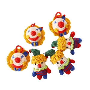 Funny Knitted Woll Doll Clown Key Chains Amigurumi Keychain Handwoven <b>Keyrings</b> Hand Made Crochet Clown Keychain Crochet Keychain - Product Image 1