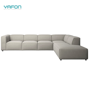 Hiện đại sang trọng l-hình dạng cắt góc ghế sofa đặt vải <span class=keywords><strong>Modular</strong></span> đồ nội thất cho nhà văn phòng và phòng khách - Product Image 4