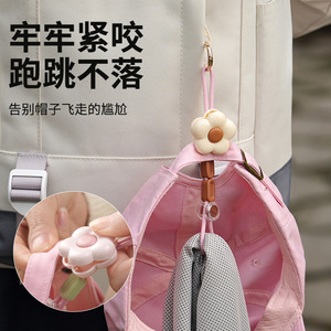 Flower Hat Clip Portable Travel Anti Loss Bag Hook For Outdoor Use ABS Material 1-3kg Load Capacity Single Hook Design - Product Image 4