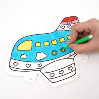 3D Air Avion Papier Ballon Gonflable DIY Graffiti Dessin Jouet pour Garçon et Filles
