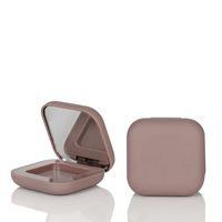 Emballage vide pour cosmétiques, poudre carrée rose, compacte avec miroir, nouveau Design, livraison rapide,