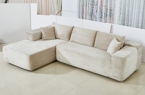 Juego de sofá cama comprimido combinado de tela para sala de estar colección de muebles elegantes - Product Image 2