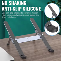 Support pour ordinateur portable en alliage d'aluminium, support de bureau pliable et portable pour tablette, avec antidérapant, étanche et ergonomique pour 10-17 pouces