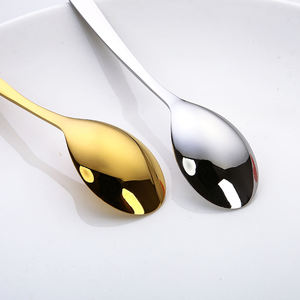 Cucchiaio da Dessert colorato riutilizzabile per bambini in acciaio inossidabile per caffè cucchiaini d'oro gelato commestibile cucchiaino da caffè - Product Image 5